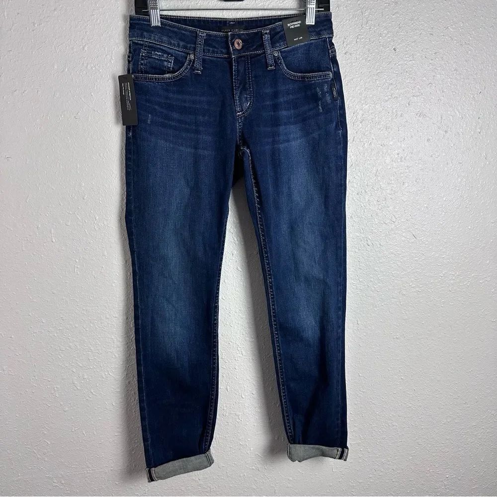 Silver Jeans Co. Women’s Boyfriend Mid Rise Jeans Size 27‎